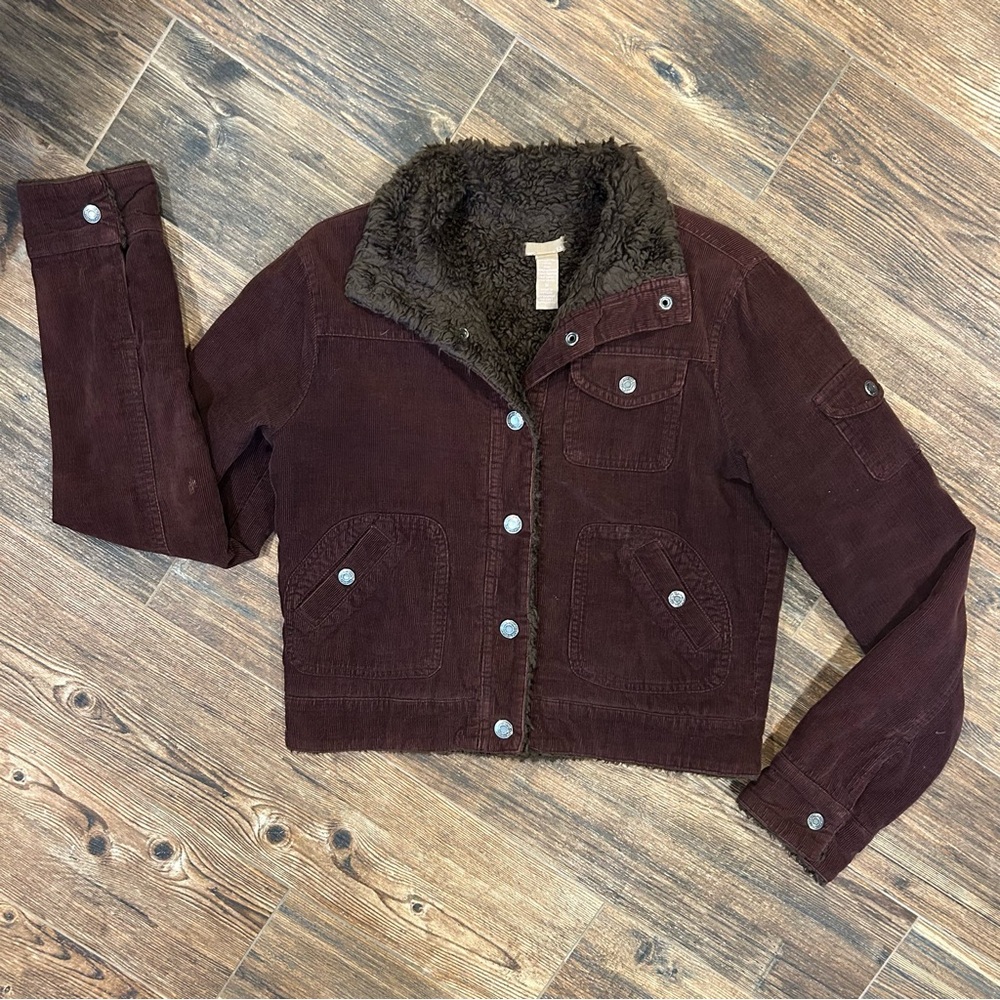 Y2K Twenty One Corduroy Sherpa Jacket – Medium
